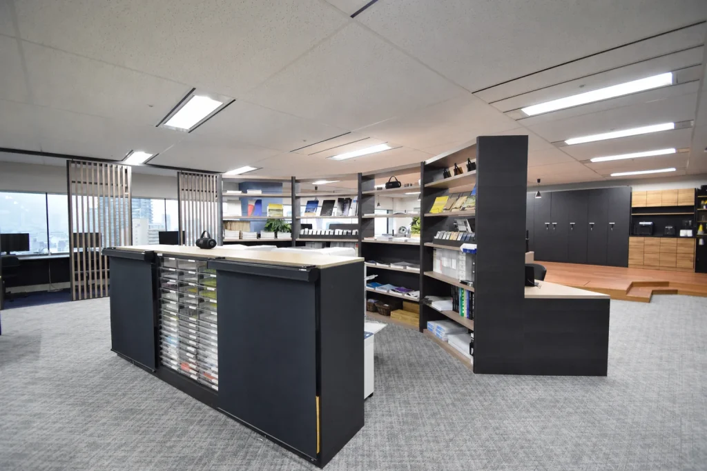 収納家具を配置したエリア